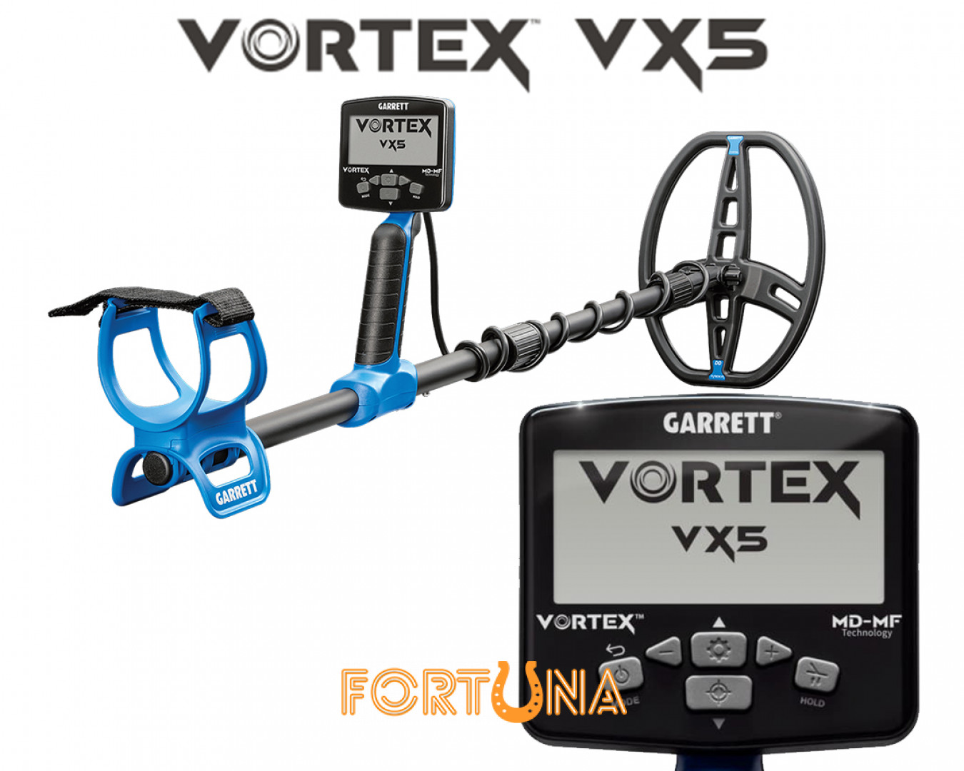Металошукач Garrett Vortex VX5: Мультичастотний, Водонепроникний