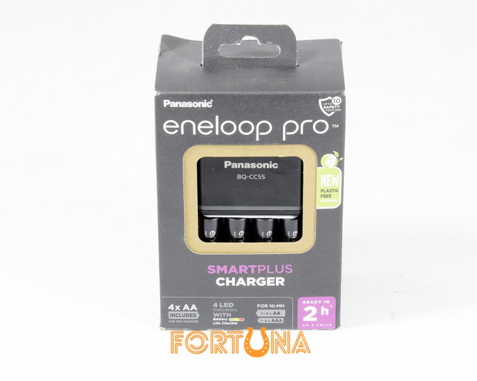 Зарядний пристрій Panasonic Smart-Quick Charger + Акумулятор Eneloop Pro NI-MH AA 2500 мАг, 4 шт.